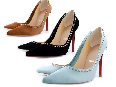 Christian Louboutin Anjalina 100mm High Heels 3D model