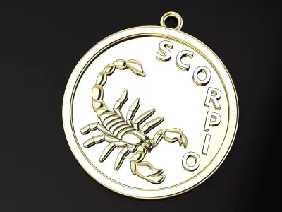 Scorpion pendant 3D model 3D print model