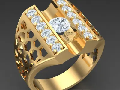 Luxury Men Rings Designs 6MR010 3D print model