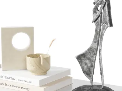 Decorative set 09 3D model buy