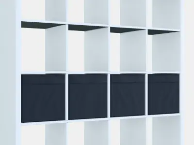 KALLAX Shelving unit with 4 inserts 23 3D model