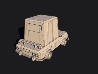 Low poly car model TE-058 Low-poly 3D model