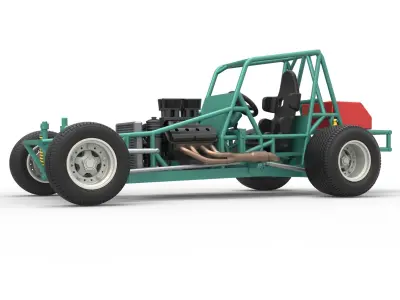 Vintage Northeast Dirt Modified stock car Base Scale 1 to 25 3D print model