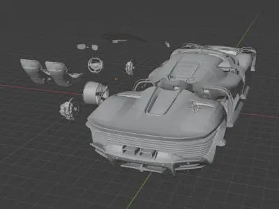 Ferrari SP3 Daytona 3D print model