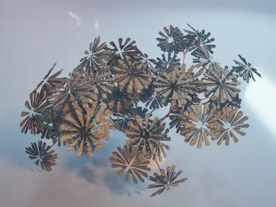 Conceptual shrub S1Bv4 Low-poly 3D model