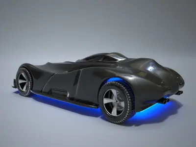 Sci-Fi Car Concept Low-poly 3D model