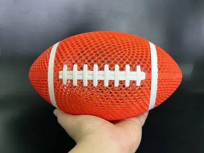 AIRLESS RUGBY BALL - FOOTBALL - STL - 3MF MULTICOLOR 3D print model