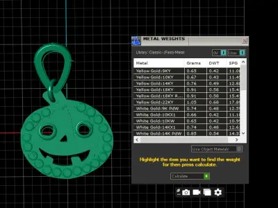 PUMPKIN FACE PENDANT 3D PRINTABLE MODEL  3D print model