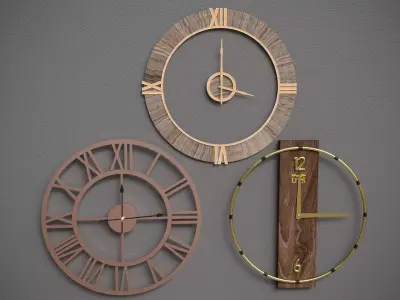 Wall clocks 3D model