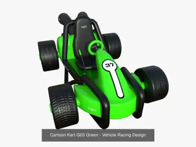10 Cartoon Kart G Collection - Vehicle Racing Design 3D Model Pack