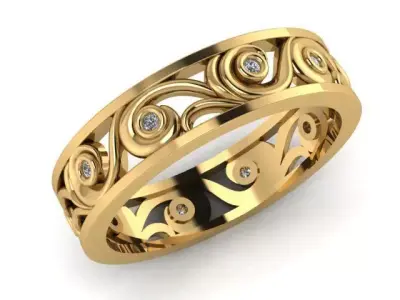 jewelry ring 3D print model 10