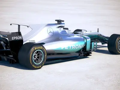 F1 Mercedes W08 2017 3D model