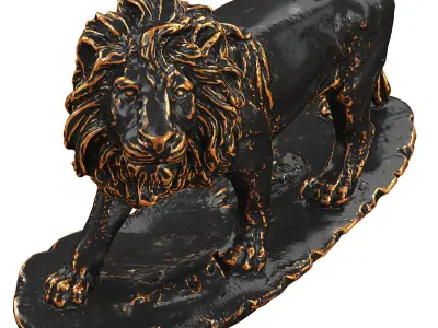 Lion figurine 3D model
