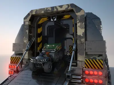 Large Truck Low-poly 3D model