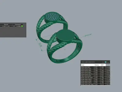 Luxury Rings Jewelry 3D print model 3D print model