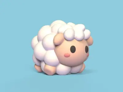 Round Sheep 3D print model