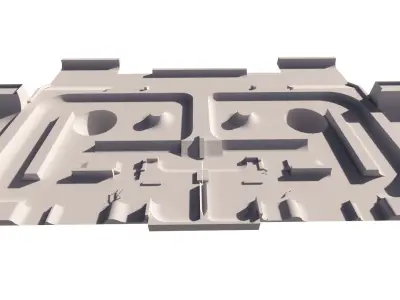 Skatepark-Skate Park PACK 3D model