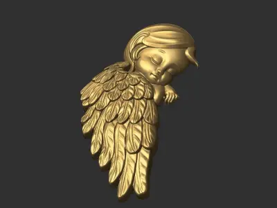 sleeping angel 3D print model