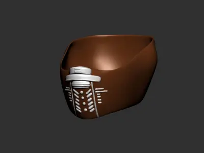 helmet high poly sculpt 3d printable  3D model 26