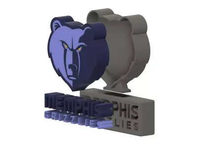 MEMPHIS GRIZZLIES NBA LOGO 3D print model