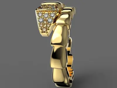 Serpenti Bvlgary ring bulgari serpiente snake 3D print model