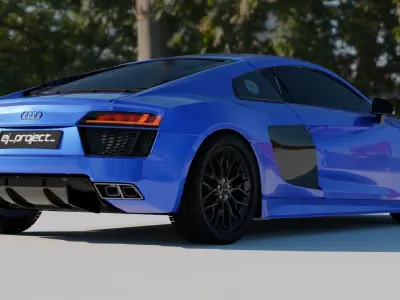 Audi R8 V10 Plus Model Without Interior 3D model
