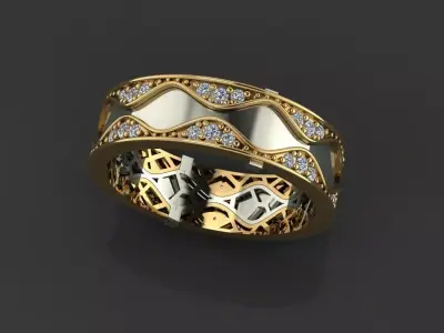 Women Wedding Engagement Ring 76 3D print model