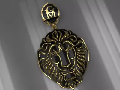 Pendant Lion 3D print model