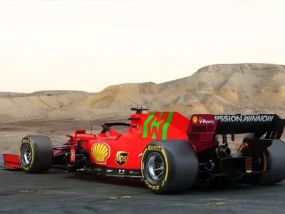 F1 Ferrari SF21 Season 2021 Low-poly 3D model