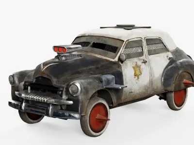 Car post-apocalypse the Judgement da1 Low-poly 3D model