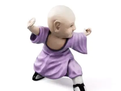 Purple Robed Monk 3D model