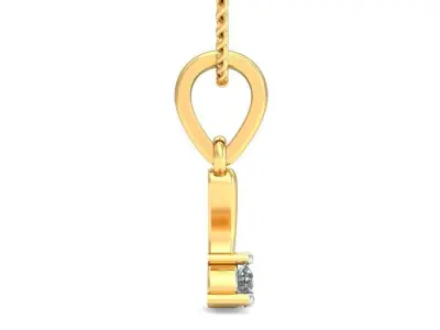 Solitaire Women Pendant 3dm STL OBJ FBX Renders Details 3D print model 43