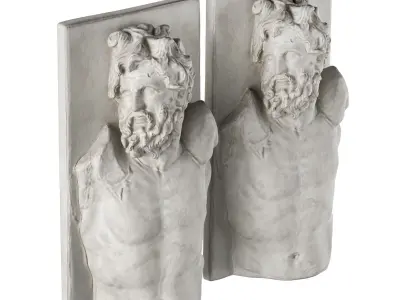 Klytios wall relief Low-poly 3D model