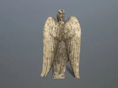 Angel Statue 5 Low-poly 3D model