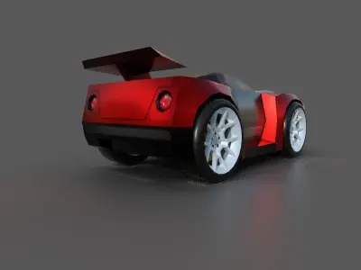 LIGHTENING CAR Low-poly 3D model