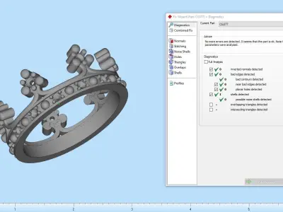 Crown ring size 9 US model 377 3D print model
