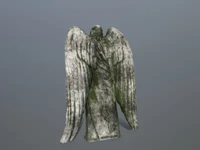 Angel Statue 3 Low-poly 3D model
