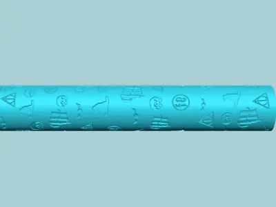 Texture Roll 77 Harry Potter Negative - Fondant Decoration Maker 3D print model