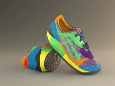 Sneakers ASICS 3D model Free 3D model