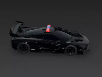 High-Speed Police Interceptor Supercar 3D Model Low-poly 3D model