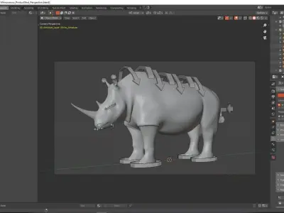 Rhinoceros Low-poly 3D model