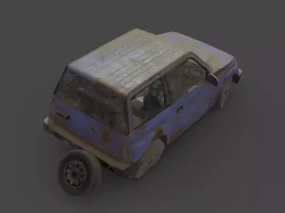 Abandoned Car - Suzuki Vitara Classic Low-poly 3D model