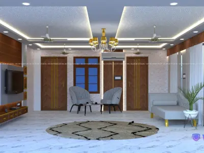 Luxury Living Room 3D Interior Design 3D model