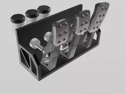 RACING PEDAL BOX WITH GIRLING CYLINDERS FOR SCALE AUTOS 3D print model