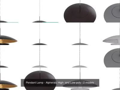 Pendant Lamp - Alpheratz - High- and Low-poly  3D Model Collection