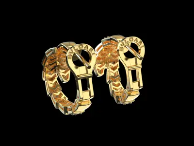 Bvlgari Snake Serpenti Earrings 3D print model 3D print model