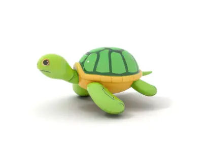 Inflatable Green Turtle model pack Low-poly 3D model