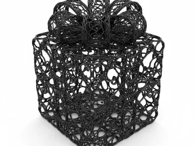 3D Gift Box Model Festive Celebration Concept 3D print model