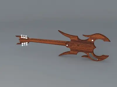 Wooden guitar Free 3D model