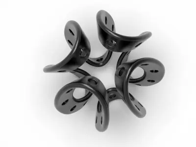 slines plastic flower with holes in it 3D print model